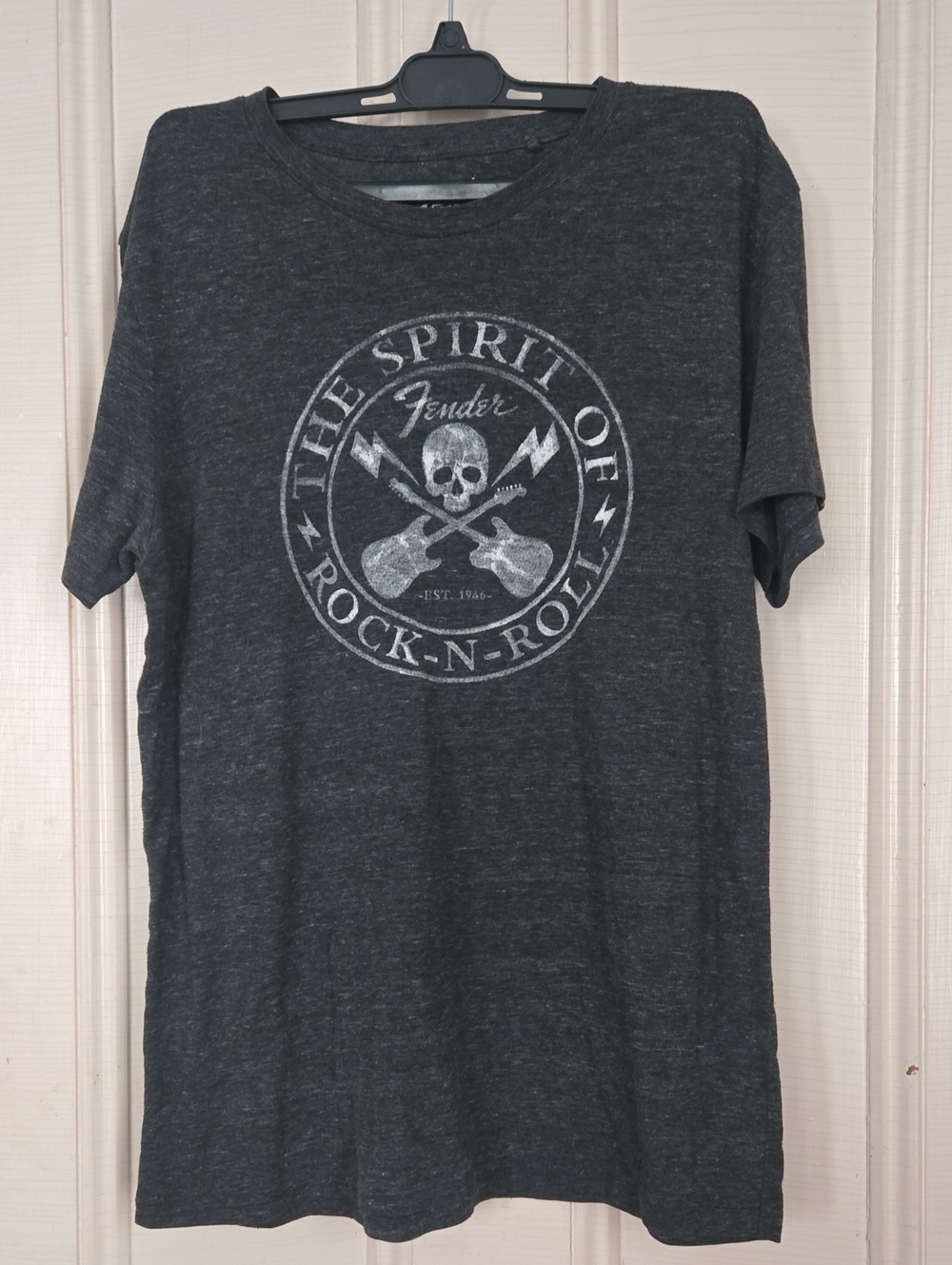 Fender Charcoal Graphic 'The Spirit of Rock-N-Roll' Short Sleeve Tee